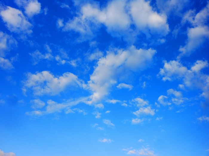 Blue sky with white clouds