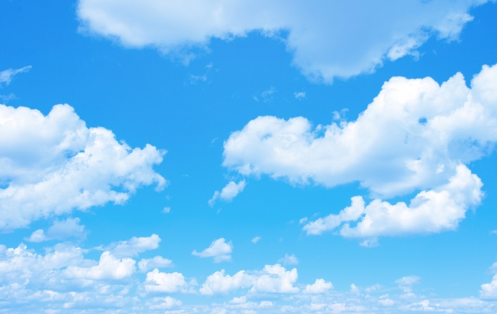 Blue sky with white clouds