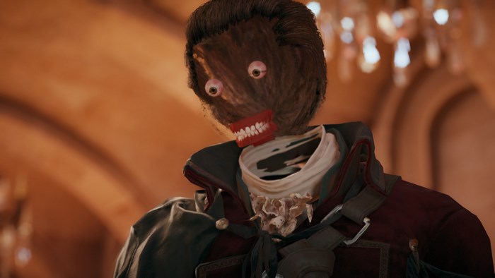 Character with distorted face from Assassin's Creed Unity