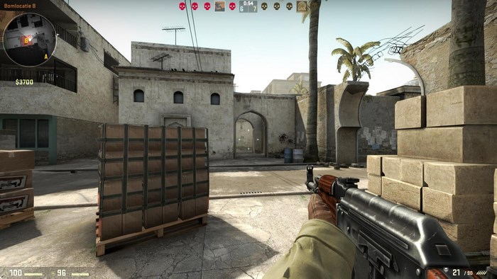 Counter-Strike: Global Offensive gameplay on Dust II