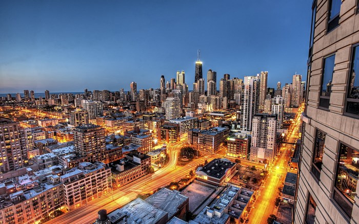 Chicago Skyline at Dusk