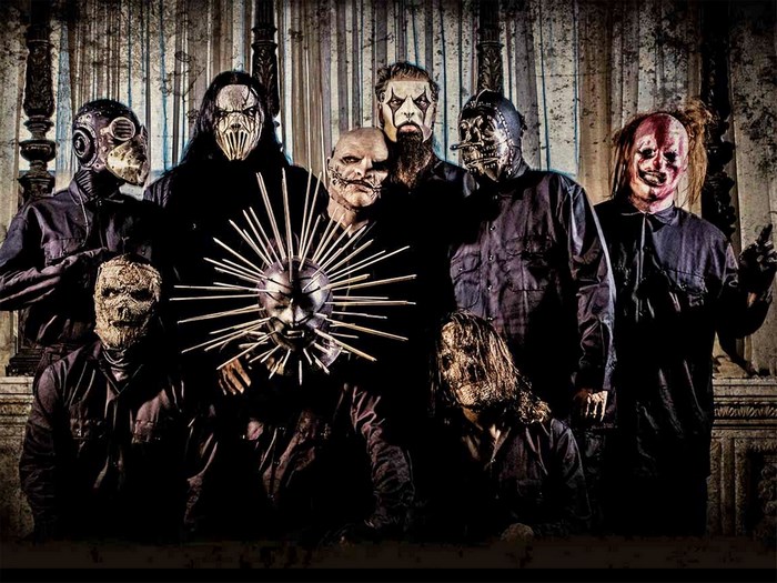 Slipknot band members wearing masks