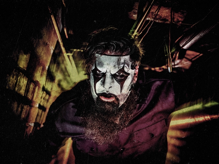 Slipknot member with mask and beard