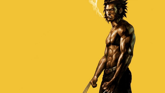Wolverine smoking with adamantium claws