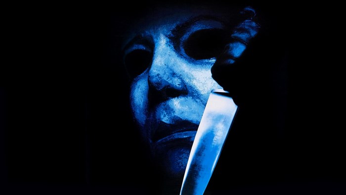 Michael Myers holding a knife