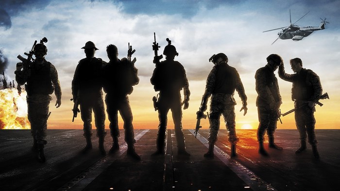 Act of Valor soldiers with helicopter and explosion