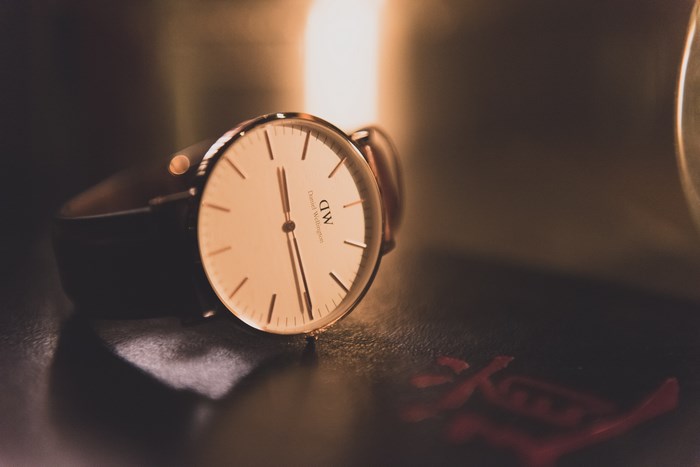Daniel Wellington watch with leather strap