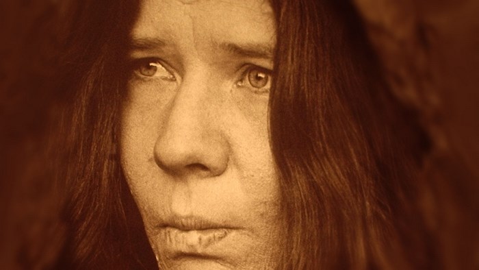 Janis Joplin close-up portrait
