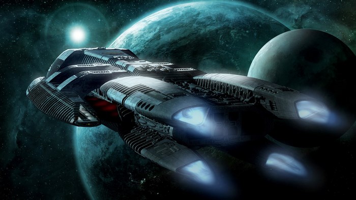 Battlestar Galactica Blood and Chrome spaceship