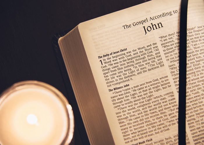 The Gospel According to John Bible Page