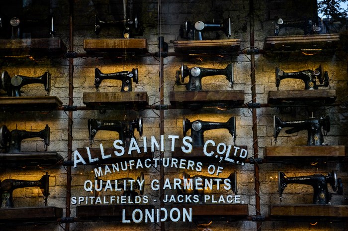 All Saints Co. Ltd. Sewing Machines in London Store