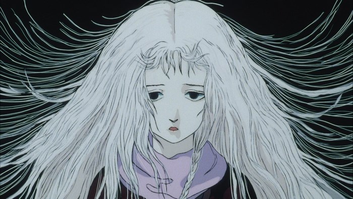 Girl with long white hair from Angel's Egg