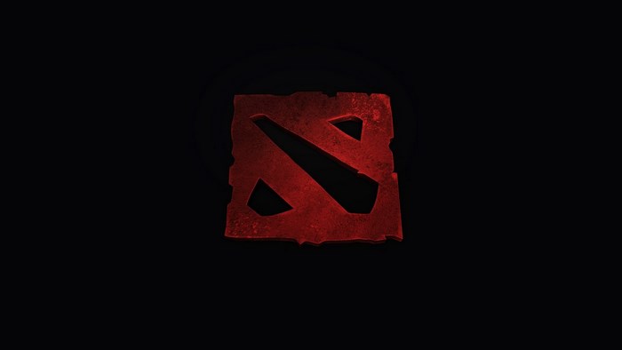 Dota 2 logo on black background