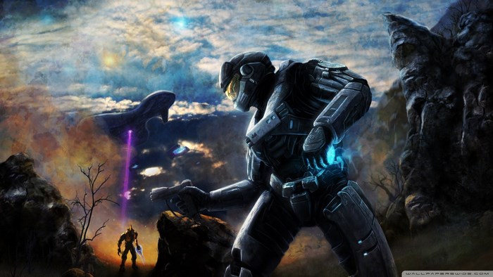 Master Chief from Halo Reach in battle
