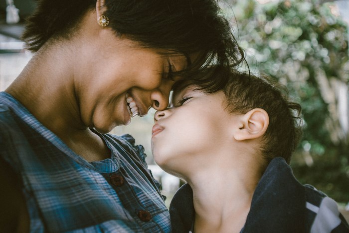 Tender Moment Between Mother and Son