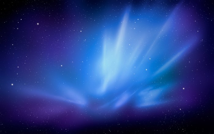 Aurora Borealis in a Starry Night Sky