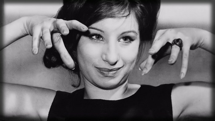 Barbra Streisand Portrait in Classic Black and White