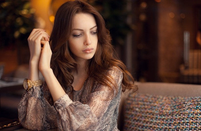 Bianca Dragusanu in Serene Contemplation