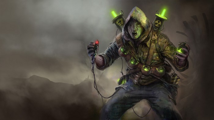 Wasteland 2 character with radioactive equipment