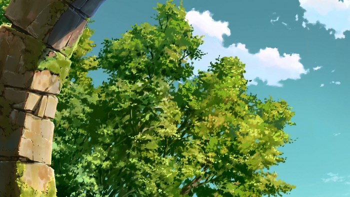 Children Who Chase Lost Voices stone archway and trees