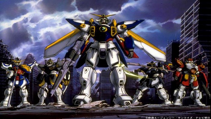 Gundam Wing Endless Duel robots in city