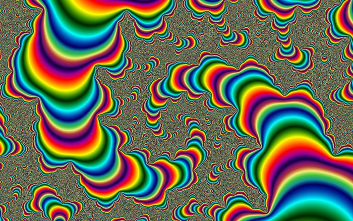 Fractal pattern with rainbow colors