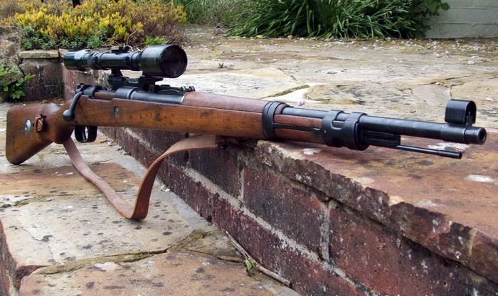 Mauser Karabiner 98k sniper rifle with scope