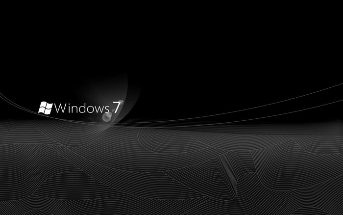 Windows 7 logo on black background