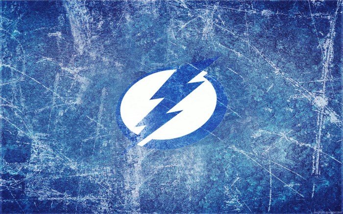 Tampa Bay Lightning Logo on Blue Textured Background