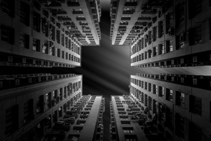 Black and White Urban Architecture in Hong Kong