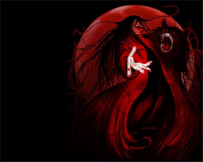 Alucard and dog from Hellsing