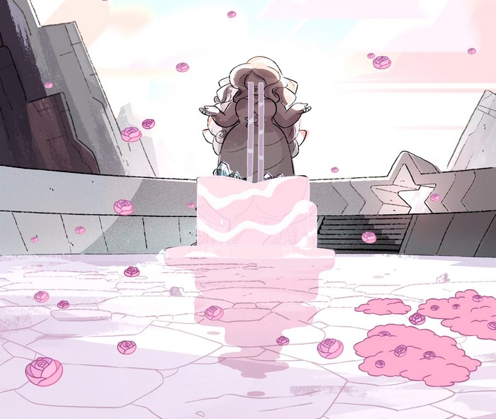 Rose Quartz statue in Steven Universe