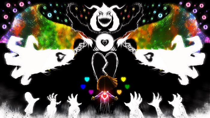 Asriel Dreemurr and Frisk from Undertale