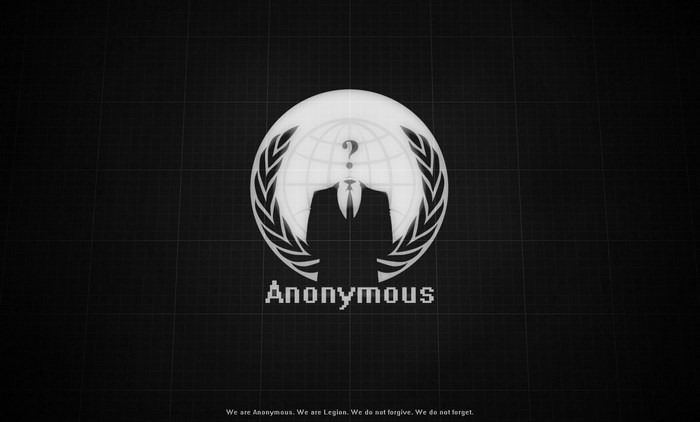 Anonymous logo with quote