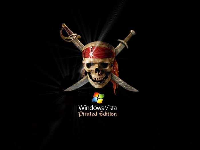 Windows Vista Pirated Edition Skull and Swords