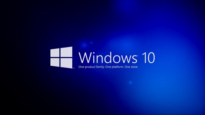 Windows 10 logo and tagline