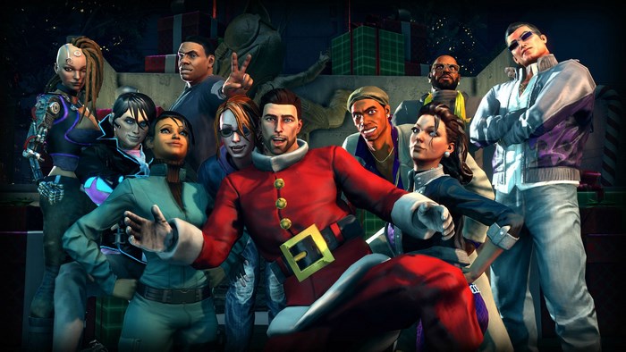 Saints Row IV characters in festive attire