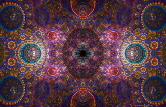 Intricate Fractal Art with Circular Patterns