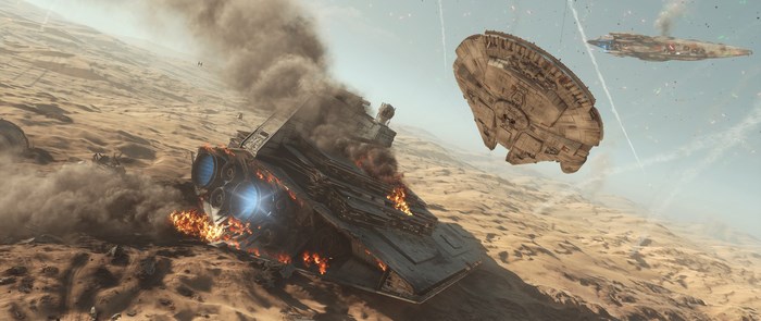 Star Wars Battlefront 2015 Star Destroyer crash