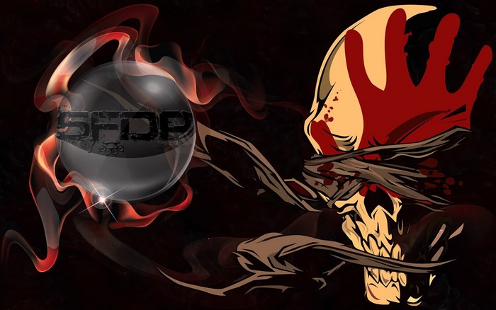 SFDP logo with skull and red smoke
