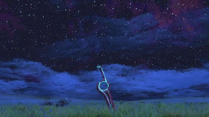 Monado from Xenoblade Chronicles under the stars