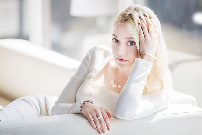Dakota Fanning in White Outfit