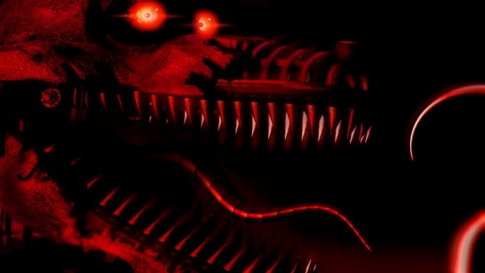 Five Nights at Freddy's Glowing Red Animatronic Face