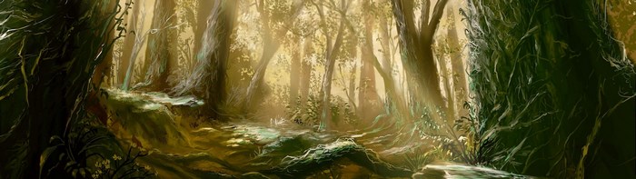 Mushi-Shi forest path with sunlight
