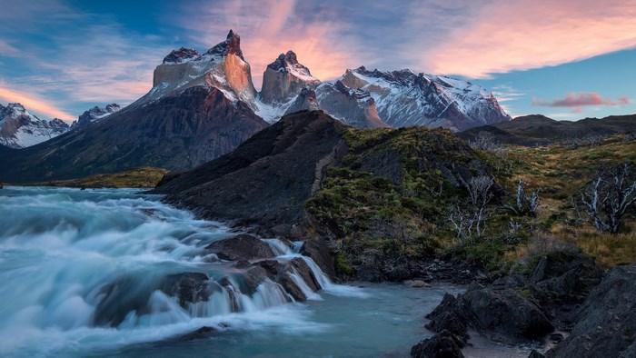 Torres del Paine National Park at sunrise
