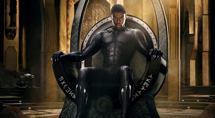 Black Panther sitting on a throne