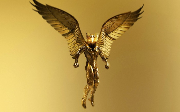 Golden winged warrior from Gods of Egypt