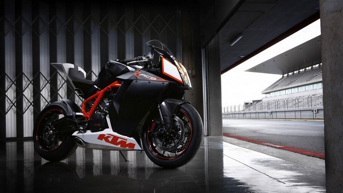 KTM RC8 Motorcycle on Race Track