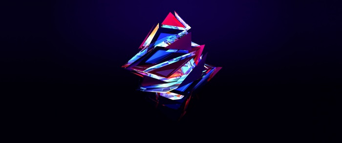 Abstract geometric crystal formation