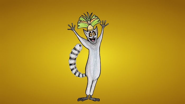 King Julien from Madagascar 4K